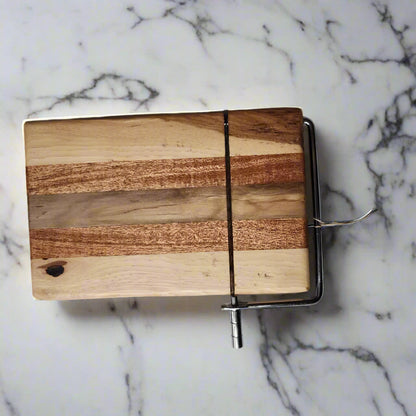 Artisan Cheese Slicer - Fijan Mahogany Ambrosia Maple and Hickory - Cheese Cutter