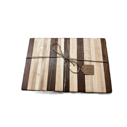 8" x 12" x 1.5" Handcrafted Cutting Board - Maple & Black Walnut, Eco-Friendly (SB-3718)