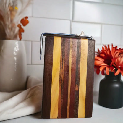 Handcrafted 6x9x3/4’’ Cheese Slicer - Black Walnut Yellowheart Bloodwood Tigerwood - Cheese Cutter