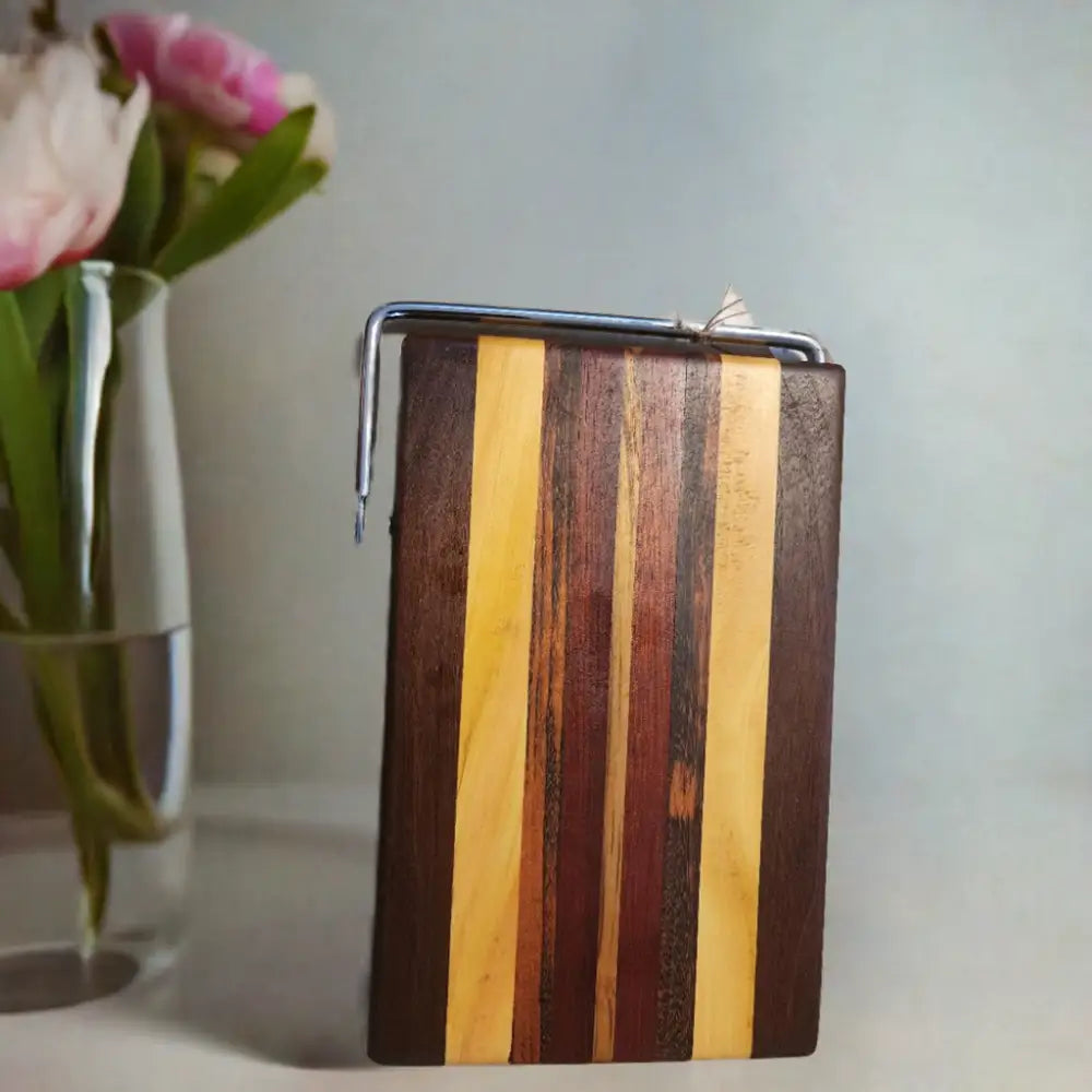 Handcrafted 6x9x3/4’’ Cheese Slicer - Black Walnut Yellowheart Bloodwood Tigerwood - Cheese Cutter