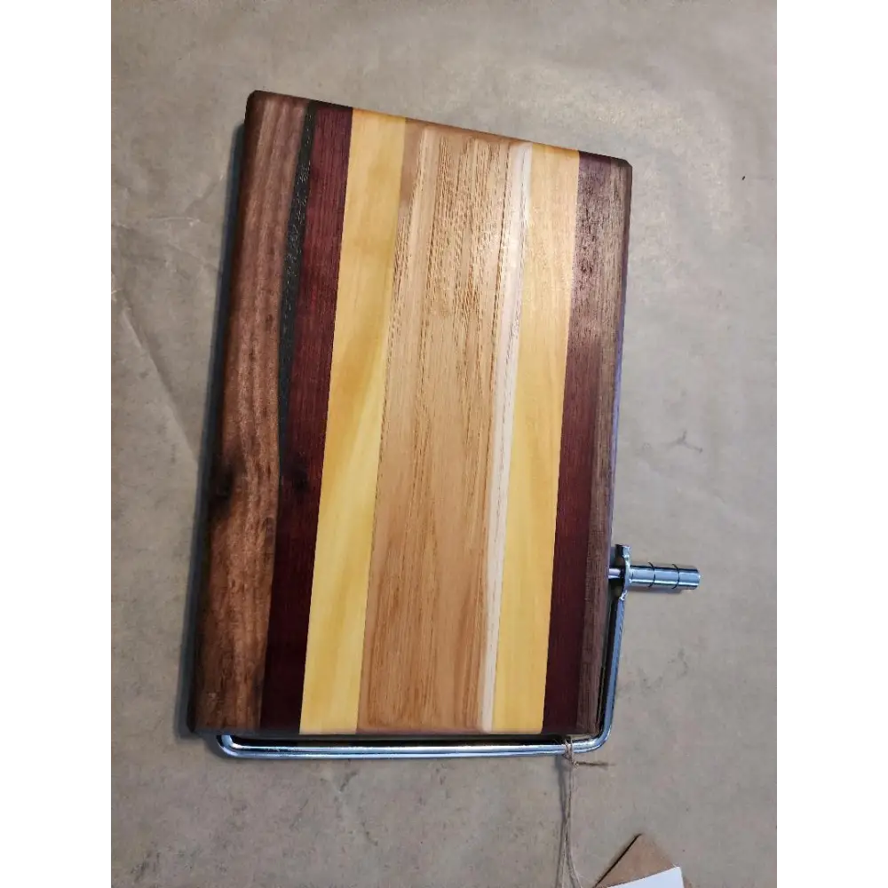 Handcrafted 6x9x3/4’’ Cheese Slicer - Bloodwood Black Walnut Canarywood Hickory - Cheese Cutter