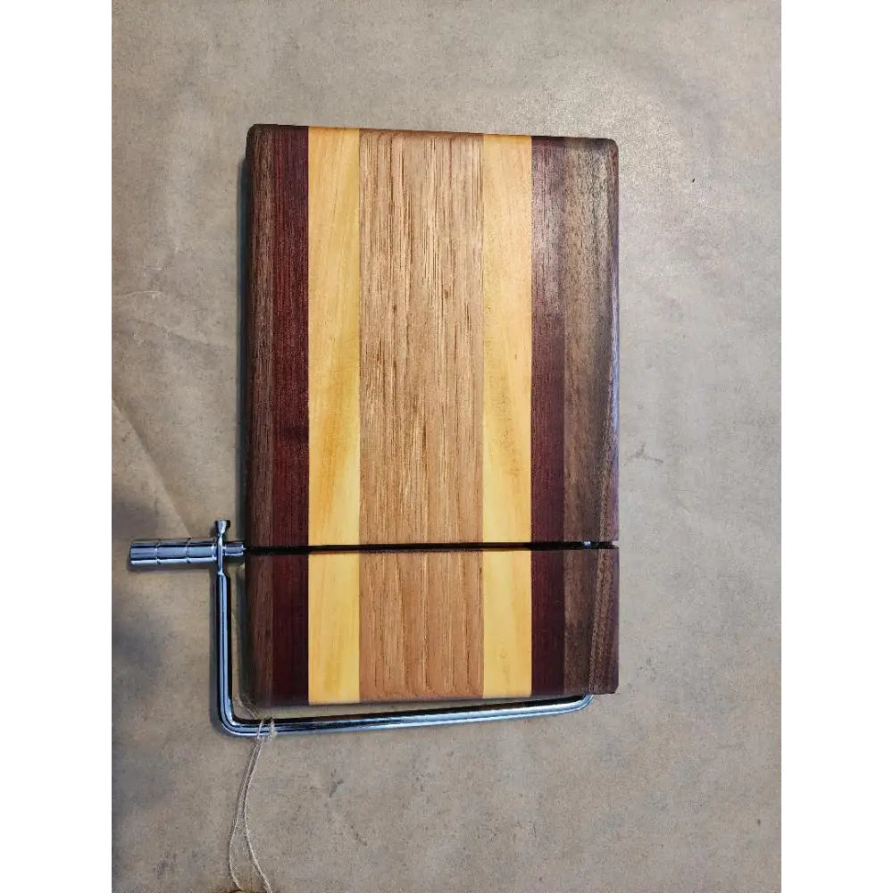 Handcrafted 6x9x3/4’’ Cheese Slicer - Bloodwood Black Walnut Canarywood Hickory - Cheese Cutter