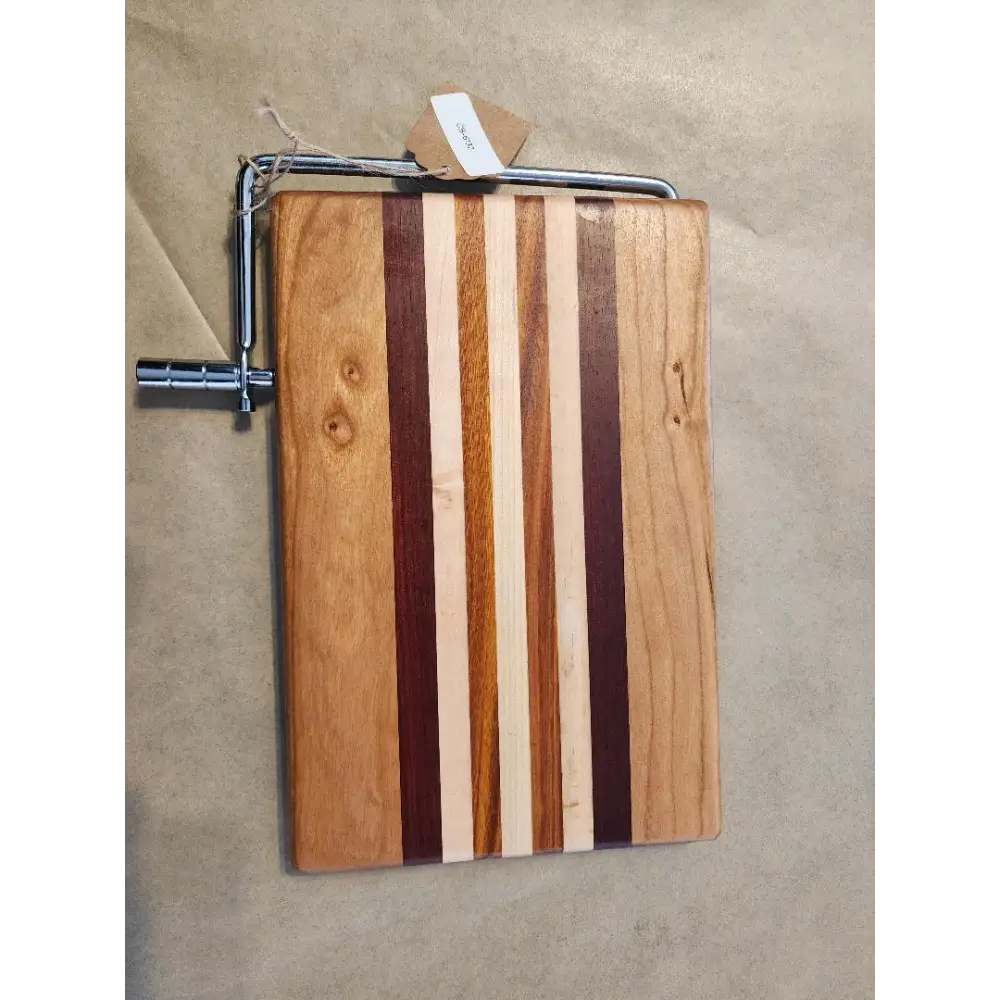 Handmade 6x9x3/4’’ Bloodwood Cherry Maple Canarywood Cheese Slicer - Cheese Cutter