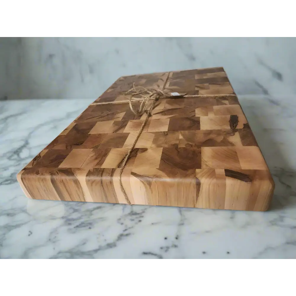 Handmade Butcher Block - Random Pattern Ambrosia Maple with Non-Slip Feet (12’’x18’’x2’’) - Butcher Block