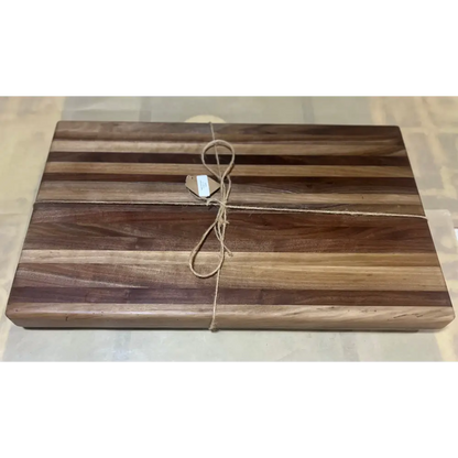 Premium Cutting Board 12’’x20’’x1.5’’ - Sappy Black Walnut with Polished Brass Non-Marking Feet(SB-3744) - Cutting Board