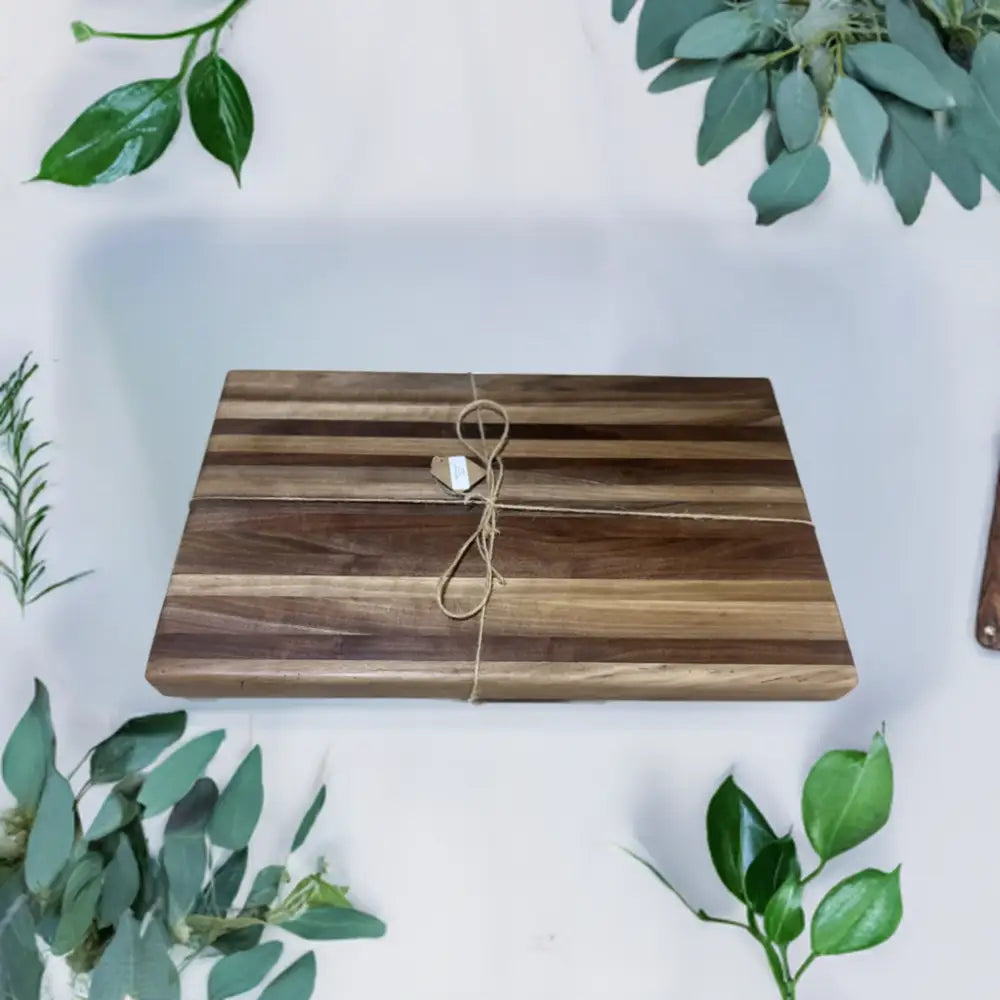 Premium Cutting Board 12’’x20’’x1.5’’ - Sappy Black Walnut with Polished Brass Non-Marking Feet(SB-3744) - Cutting Board