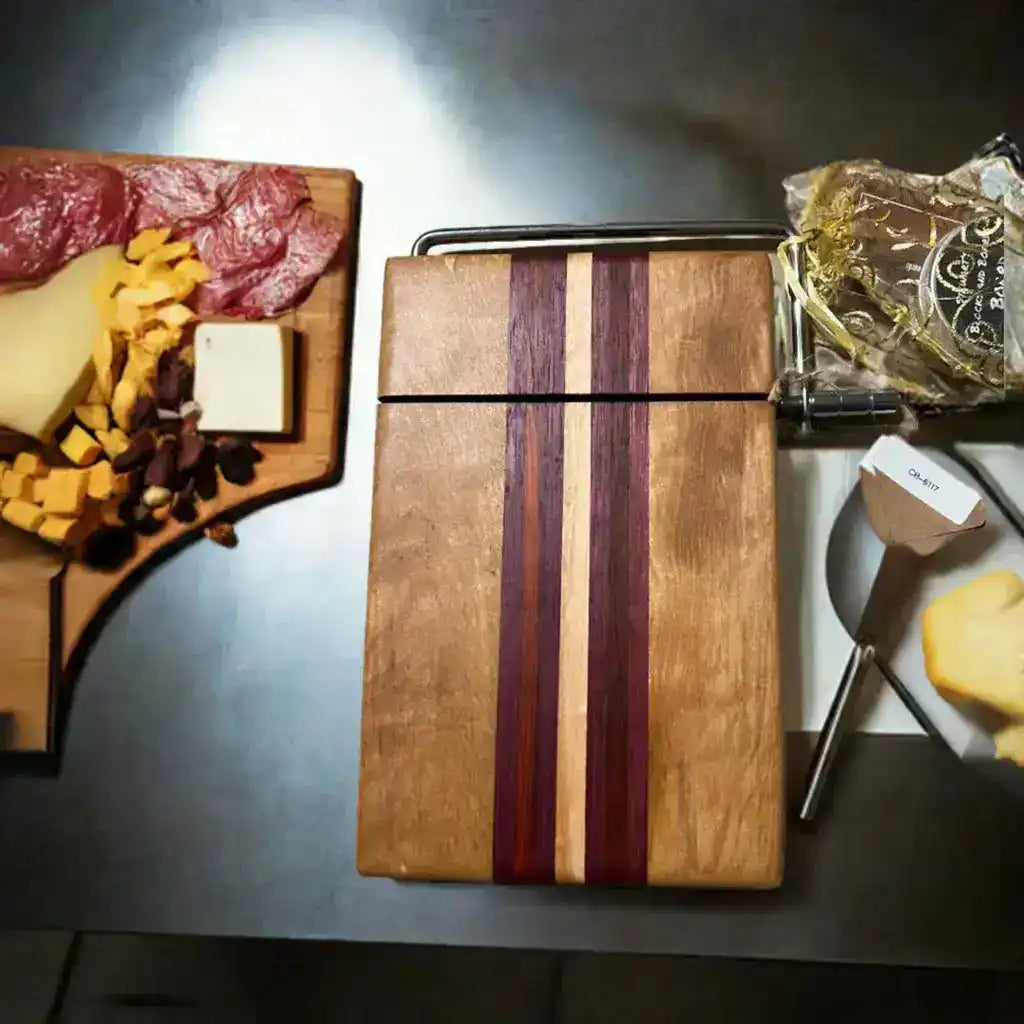 Wooden cheese slicer.